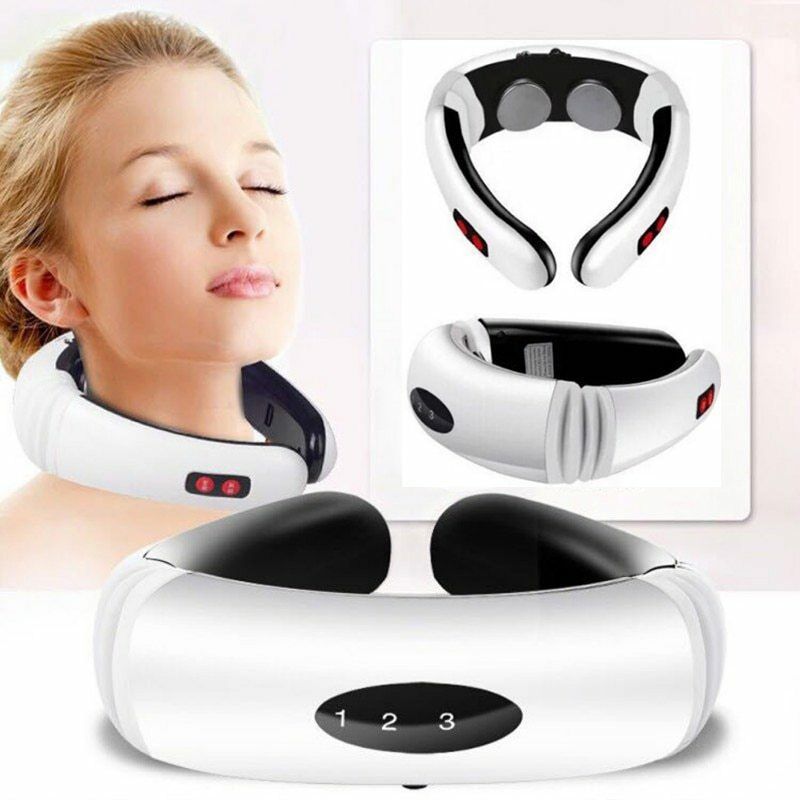Electric neck massager with far infrared thermal pain relief tool