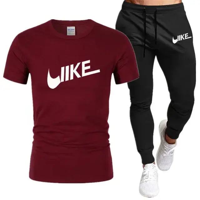 Men's Shirt Tracksuit Two Pieces sportwear Sets