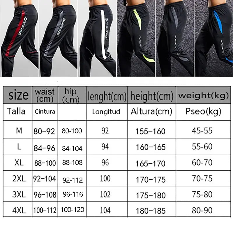 Men Sport Pants With Zipper Pockets