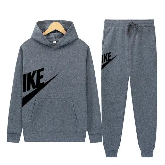 Classic brand sportswear men's set, long sleeved pullover and jogging pants, 2-piece set, fitness running suit, sportswear, Mal