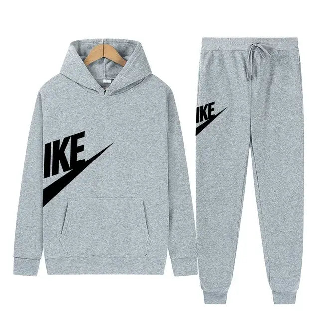 Classic brand sportswear men's set, long sleeved pullover and jogging pants, 2-piece set, fitness running suit, sportswear, Mal