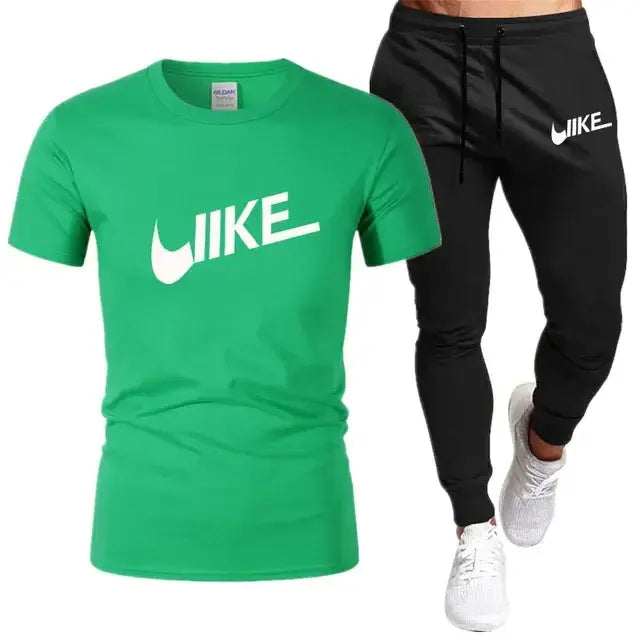 Men's Shirt Tracksuit Two Pieces sportwear Sets