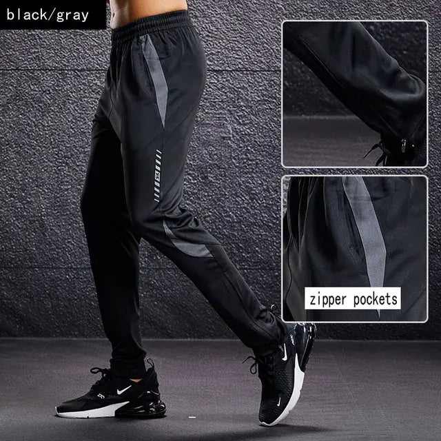 Men Sport Pants With Zipper Pockets