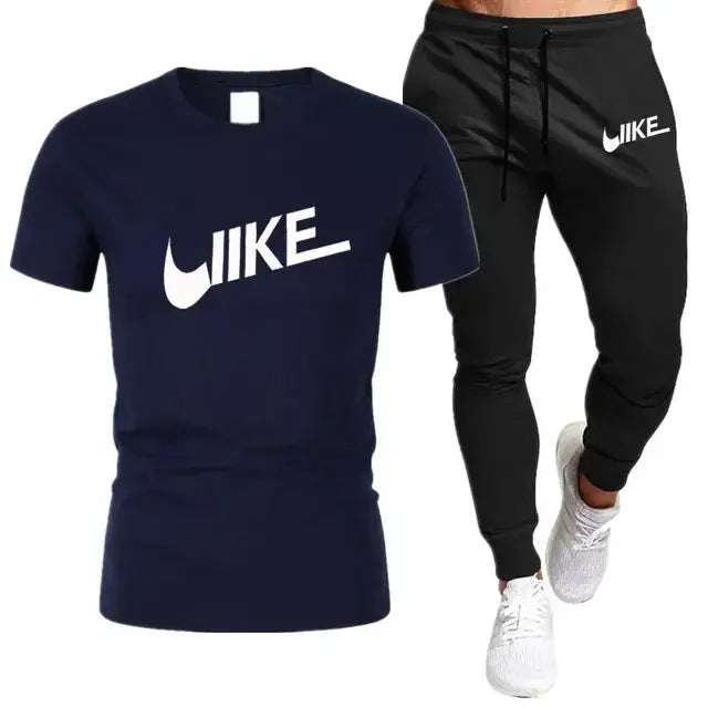 Men's Shirt Tracksuit Two Pieces sportwear Sets