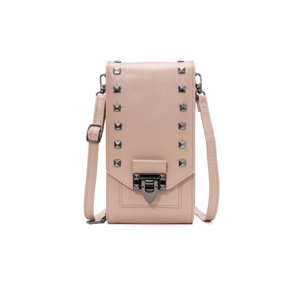 Rivet Design Shoulder Bags Mobile Phone Handbag