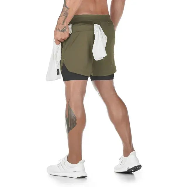 Camo Running Shorts Men Gym Sports Shorts