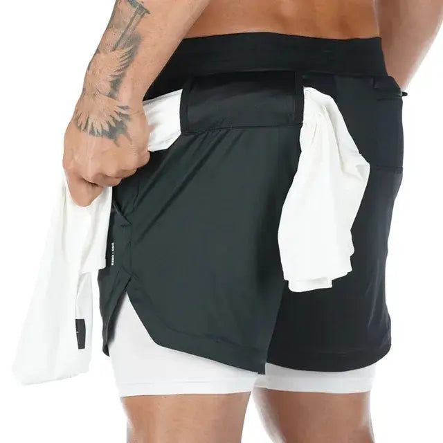 Camo Running Shorts Men Gym Sports Shorts