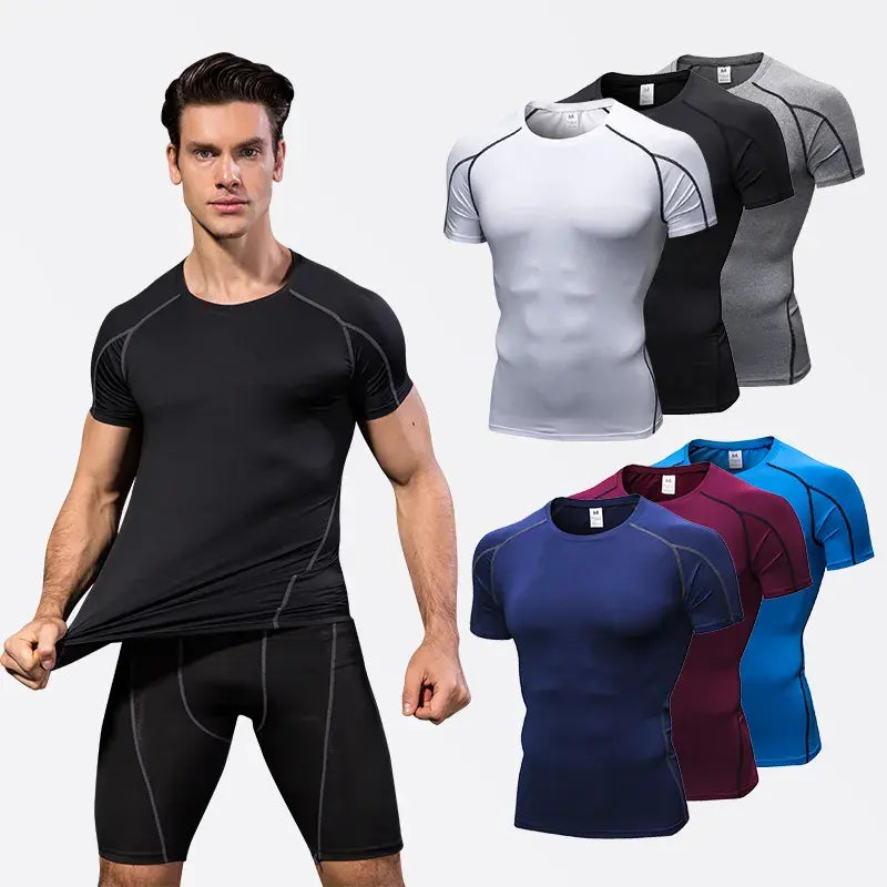 Elastic Men's Sport Running Shirt Fitness