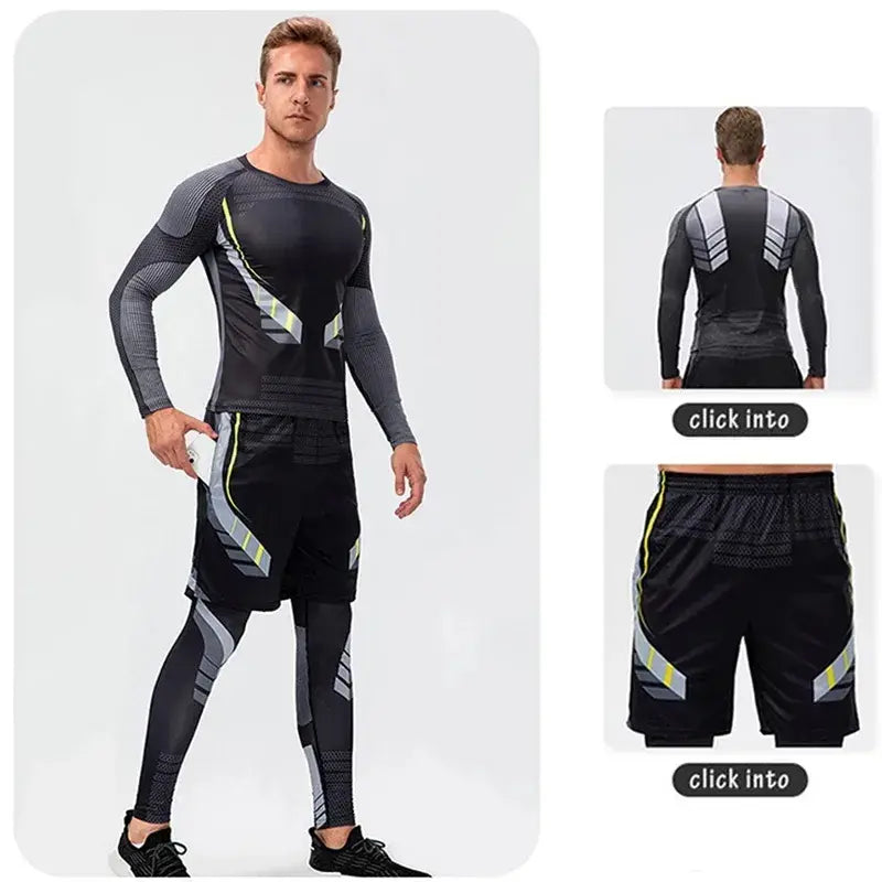 Men's Running Leggings Sportswear Fitness - Top Zone Store