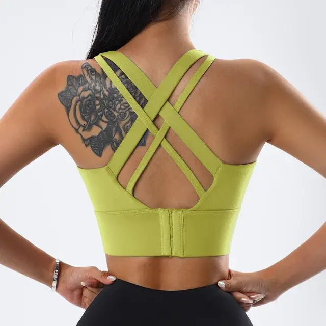 Gym Push Up Bra Women Sports Bra Back Closure